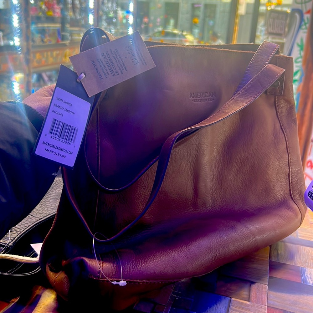 Brown american co leather purse